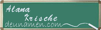 Alana Krische Visitenkarte